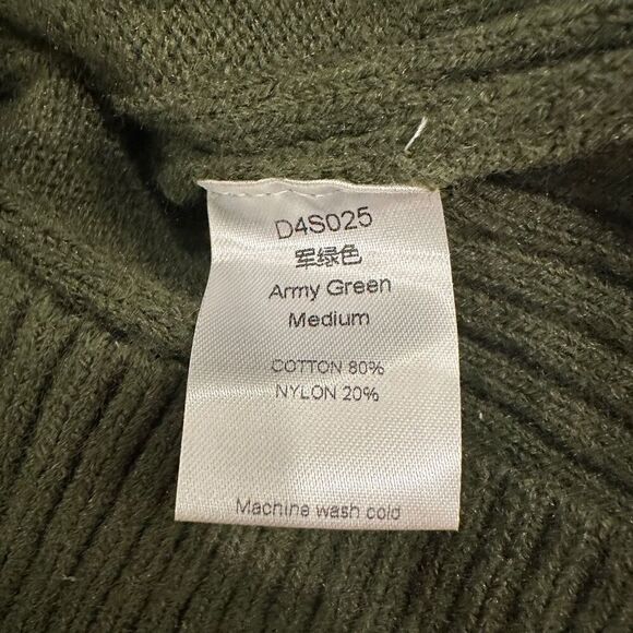 Hunter green cable sweater midi dress - Picture 5 of 6